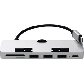 Satechi USB-C Clamp Hub Pro Multi-Port Adapter Silber