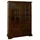 Massivmoebel24 Vitrine Akazie 134 x 50 x 196 cm Braun