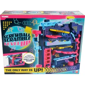 TOMY Games Screwball Scramble Level Up - der Schwerkraft trotzende vertikale Hindernisbahn Murmelbahn - Logik und Hand-Augen-Koordination Puzzle Br...