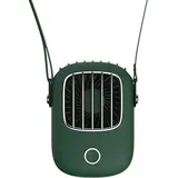Mini-nackenventilator, Niedlicher Tragbarer Ventilator, Mini-tragbarer Ventilator, Schwarz, Hängender Nackenventilator, Grün