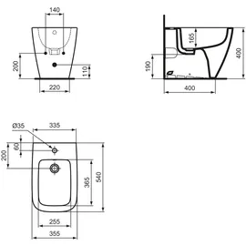 Ideal Standard i.life B Bidet, T461701