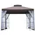 Outsunny Gartenpavillon 3 x 3 m kaffeebraun/weiß