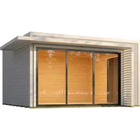 Weka Design Gartenhaus Pure Garden Amberley mit Aluminium-Schiebetür -