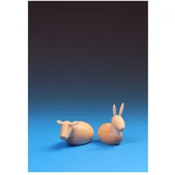 Schalling Ochse und Esel, natur Größe 12 cm