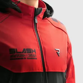 Rebelhorn Slash Softshell Motorradjacke Schwarz/Rot L