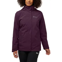 Jack Wolfskin Rotwand 3in1 Jacke midnight plum XS