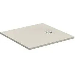 Ideal Standard Ultra Flat S Duschwanne K8216FT Sandstein, 100x100x3cm, mit Ablaufabdeckung