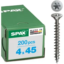 SPAX Edelstahl 4 x 45 mm Senkkopf T-STAR plus Vollgewinde 4CUT Edelstahl rostfreiei A2