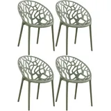 CLP Gartenstuhl Hope Sessel 59 x 59 x 80 cm oliv 4 St.