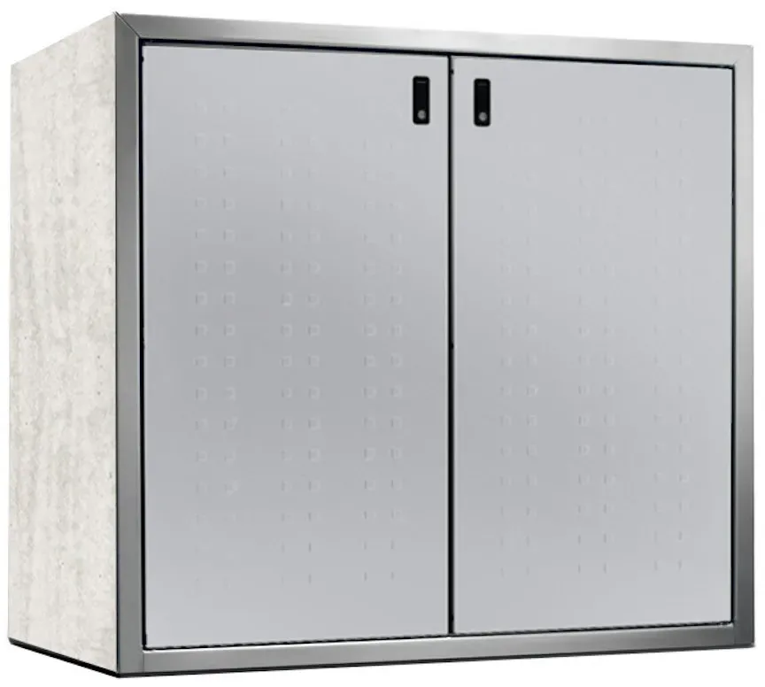 Paul Wolff Mülltonnenbox SILENT 122-Sichtbeton-Weißaluminium-Edelstahl