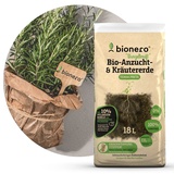 bionero bionero® Bio-Anzucht & Kräutererde “Wurzelkraft” 36 l, klimafreundliche Aussaaterde, Pflanzerde für Gartenpflanzen