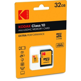 Kodak microSDHC 32GB Class 10 UHS-I + SD-Adapter
