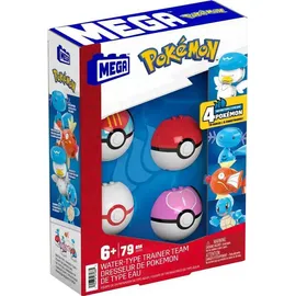 Mega Construx Pokémon Actionfigur Bauspielzeug-Set Wasser-Typ Trainerteam 5 cm