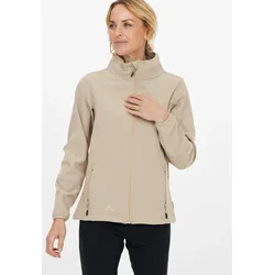 Softshelljacke WHISTLER "Covina", Damen, Gr. 40, beige, 94% Polyester, 6% Elasthan, unifarben, sportlich, normal, hoch geschlossener Ausschnitt, Langarm, Jacken, mit wasser- und winddichtem Funktionsmaterial