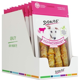 Dokas Hunde Snack Hühnerbrust Kaurolle – 10x90 g