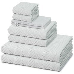 ROSS Sensual Skin Zopf Handtuch-Set 8-teilig Handtücher 8 ct Silber 