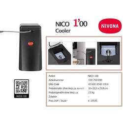Nivona Milchkühlschrank NiCo100 der perfekte Begleiter für jeden KAffeevollautomaten