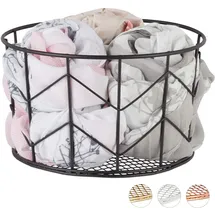 Relaxdays Drahtkorb Vintage Design Aufbewahrung 22 x 22 x 13 cm schwarz