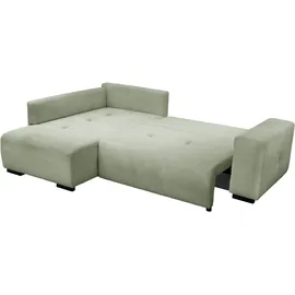 exxpo - sofa fashion Eckcouch Cord 2-Sitzer Grün