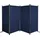 Quick Star Paravent 4 Teilig 165 x 220 cm Sonnen- - Sichtschutz Stellwand Faltbar Blau Metall, 220x170