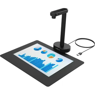 Viisan Dokumentenscanner, 16MP USB tragbar, Aufnahmegröße A4, Deskewing, Scannen von mehrseitigen Dokumenten, OCR & TTS Tech, funktioniert mit Windows & MacOS
