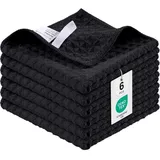 Microfasertücher 6er-set Saugfähige Küchentücher 30 X 30 Cm Schwarz