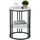 Relaxdays Beistelltisch Marmoroptik, 2 Ablagen, für Wohnzimmer, Metall & MDF, Sofatisch rund, HxD 56x40 cm, weiß/schwarz