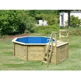 Karibu Pool 1 Set B inkl. Skimmer mit Sonnenterrasse