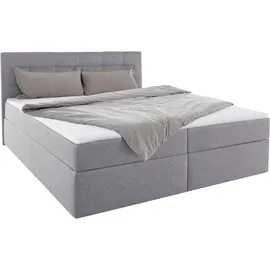 Home Affaire Boxbett HOME AFFAIRE "Ovalo", grau, B:194cm L:210cm, Komplettbetten, Boxspringbett, wahlweise mit Bettkasten, in H2, H3 & H4 erhältilich, Topseller