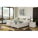 Alina Boxspringbett ALINA "Elsa mit Motor", beige (beige gcp 11), B:161cm L:220cm, Chenille GCP (100% Polyester), Komplettbetten, Boxspringbett, inklusive Matratze und Topper, in verschiedenen Größen und Härtegraden