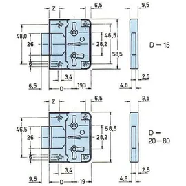 julius niederdrenk gmbh & co.k Möbelkastenschloss 0772 25 mm