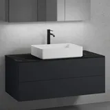 neoro n50 Unterschrank B: 120 cm mit 2 Auszügen, Waschtisch B: 58 cm weiß matt, B: 120.5 BN0065WM+BN0424BM+BN0404C2