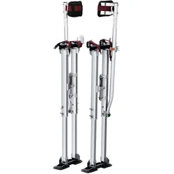 VEVOR Aluminiumstelzen Deckenbau 91,4-126,7cm Höhenverstellbar Arbeitsstelzen Trockenbau 103kg Belastbarkeit Malerstelzen 27-29cm Fußgröße Für Malerarbeit Heimdekoration Baumschnitt Elektroarbeit