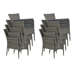 Garden Impressions NICOSIA Polyrattan-Stapelsessel Set Diningsessel grau