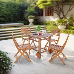Gartenmöbelset Ancarano 5-tlg. Akazienholz FSC®-zertifiziert
