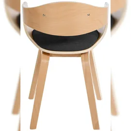 CLP 2er Set Stühle Kingston Stoff natura/dunkelgrau