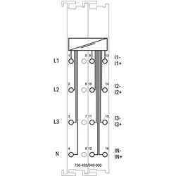 WAGO 3-Phasen-Leistungsmessung 750-495/040-001