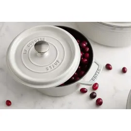Staub Cocotte 24 cm rund weisser trüffel