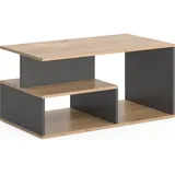Vichy Vichy, Couchtisch + Beistelltisch, Couchtisch Hasso, Goldkraft Eiche/Anthrazit, 90 x 49.4 cm