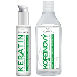 Clinical Keratin treatment + Caffeine shampoo Set für Männer und Frauen