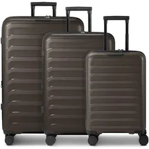 d & n Toronto Koffer-Set 3-tlg. grau/braun