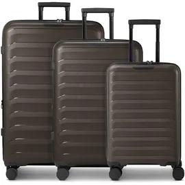 d & n Toronto Koffer-Set 3-tlg. grau/braun