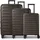 d & n Toronto Koffer-Set 3-tlg. grau/braun
