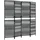vidaXL Paravent 4-tlg. Schwarz Poly Rattan