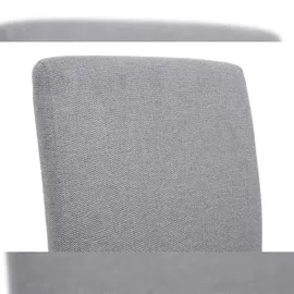 Mendler 2er-Set Esszimmerstuhl Latina, Küchenstuhl Stuhl, Stoff/Textil FSC®-zertifiziert ~ hellgrau, helle Beine
