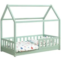 Juskys Kinderbett Marli 80 x 160 cm Kiefer lackiert mint