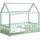 Juskys Kinderbett Marli 80 x 160 cm Kiefer lackiert mint