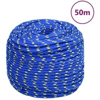 vidaXL Bootsseil Blau 6 mm 50 m Polypropylen Seil (1-tlg) blau 5000 cm x 0.6 cm