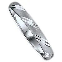 Trauring FIRETTI "Schmuck Geschenk Gold 375 Hochzeit Ehering "LIEBE"" Gr. 17,5, weiß (weißgoldfarben), Fingerringe, 17,5, ohne Brillant, Weißgold 375, 3,0mm, Made in Germany, wahlweise mit oder ohne Brillant
