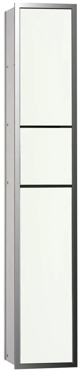 emco WC-Modul asis 150, chrom / optiwhite Unterputz, 964 mm, Doppelfach mit Boden mit Papierhalter,  976027864